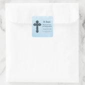 Personaliseren, Jubileum bestellen Priest, kruis Vierkante Sticker (Tas)
