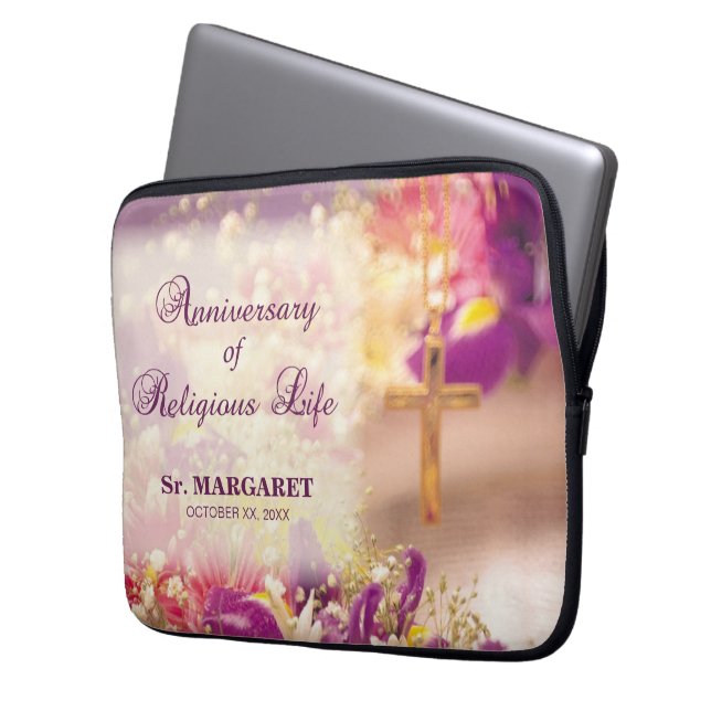 Personaliseren, Jubileum Religieuze Leven, Nun Laptop Sleeve (Voorkant Links)