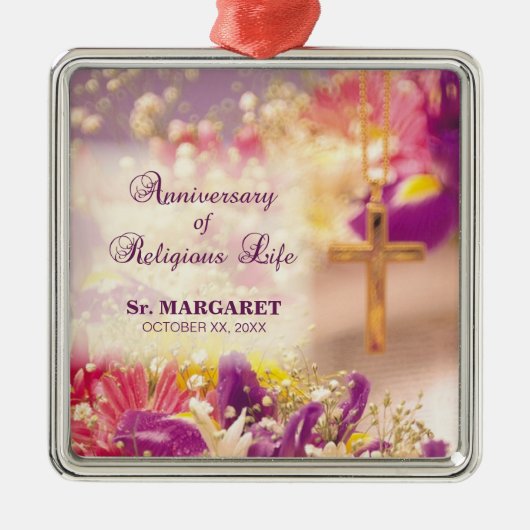 Personaliseren, Jubileum Religieuze Leven, Nun Metalen Ornament (Voorkant)
