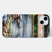 PERSONALISEREN KALM WATER Schilderen Blauwe Aarde Case-Mate iPhone Case (Achterkant (horizontaal))