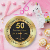 Personaliseren, Kerk 50e Jubileum, Papieren Borden Papieren Bordje (Feest)