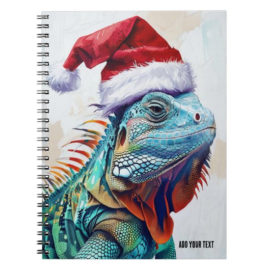 PERSONALISEREN: Kerst Iguana | Notitieboek Journal (Voorkant)