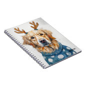 PERSONALISEREN: Kersthond + gewei | Notitieboek (Rechterzijde)