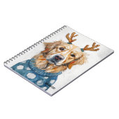 PERSONALISEREN: Kersthond + gewei | Notitieboek (Linkerzijde)