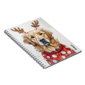 PERSONALISEREN: Kersthond met gewei Notitieboek (Rechterzijde)