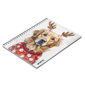 PERSONALISEREN: Kersthond met gewei Notitieboek (Linkerzijde)