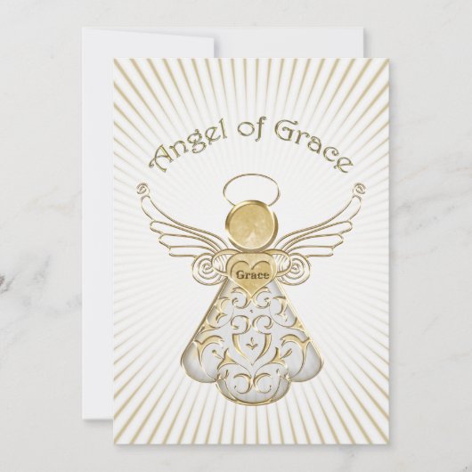 Personaliseren: Kerstmis Engel van Grace Lichtstra Feestdagenkaart (Voorkant)