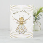 Personaliseren: Kerstmis Engel van Grace Lichtstra Feestdagenkaart (Staand voorkant)