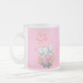 personaliseren | Leuke roze olifant Mok
