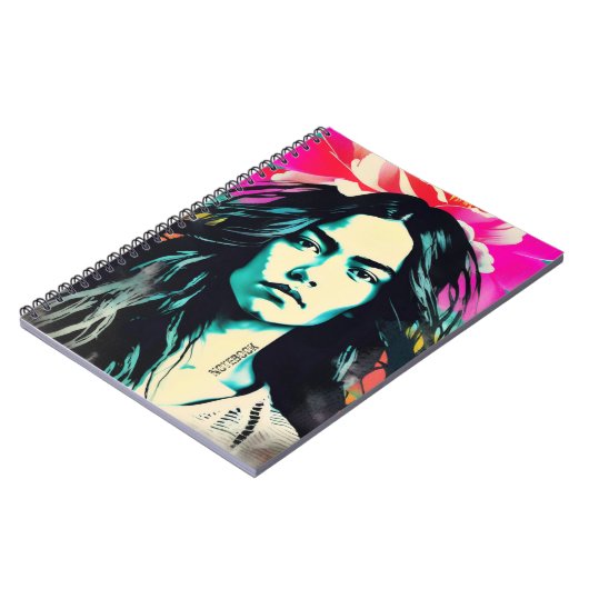 PERSONALISEREN: Linoprint Portret | Notitieboek (Linkerzijde)