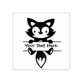 Personaliseren - Little Fox met Banner Rubberstempel (Afrduk)