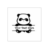 Personaliseren - Little Panda Beer met Banner Rubberstempel (Afrduk)