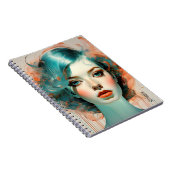 Personaliseren: Meisje met blauw haar | Notitieboe Notitieboek (Rechterzijde)