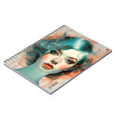 Personaliseren: Meisje met blauw haar | Notitieboe Notitieboek (Linkerzijde)