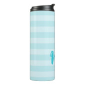 Personaliseren met de naam Miss Preppy Blue Stripe Thermosbeker (Gedraaid links)