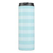 Personaliseren met de naam Miss Preppy Blue Stripe Thermosbeker (Achterkant)