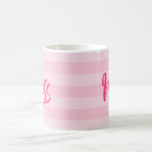 Personaliseren met de naam Miss Preppy Roze Stripe Koffiemok (Center)