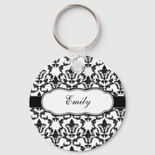 Personaliseren met Jouw naam Damask Sleutelhanger (Voorkant)