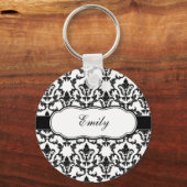Personaliseren met Jouw naam Damask Sleutelhanger (Voorkant)