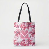 Personaliseren met jouw naam en City Red Flowers Tote Bag (Voorkant)
