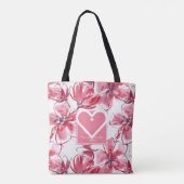 Personaliseren met jouw naam en City Red Flowers Tote Bag (Achterkant)