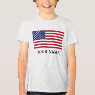 Personaliseren met jouw naam Verenigde Staten Tri-Blend Shirt