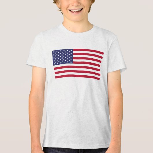 Personaliseren met jouw naam Verenigde Staten Tri-Blend Shirt (Voorkant)