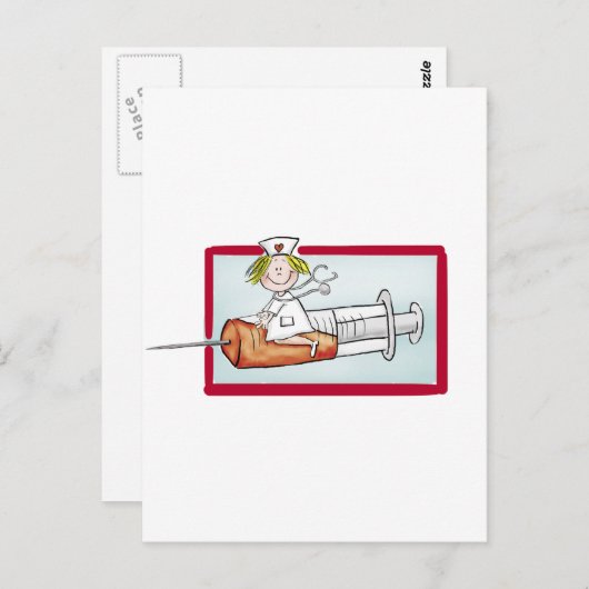 Personaliseren met naam - De superverpleegster Briefkaart (Voorkant / Achterkant)