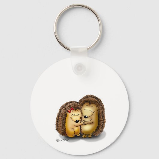 Personaliseren met naam - Hugging Hedegs Sleutelhanger (Voorkant)