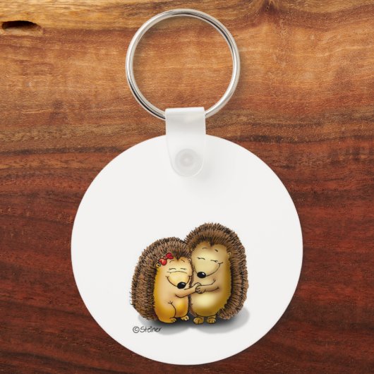 Personaliseren met naam - Hugging Hedegs Sleutelhanger (Voorkant)