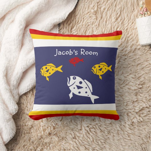 Personaliseren met naam viskussen kussen (Deken)