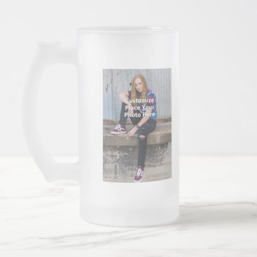 Personaliseren met uw foto matglas bierpul (Links)