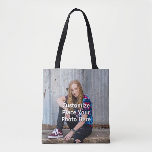 Personaliseren met uw foto tote bag (Voorkant)