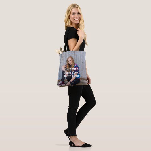 Personaliseren met uw foto tote bag (Op model)
