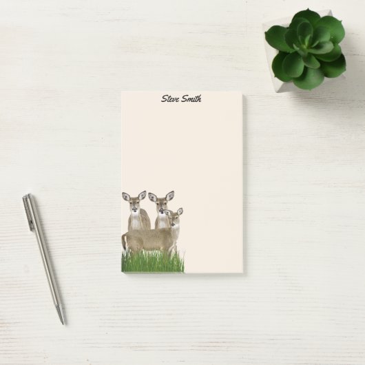 Personaliseren met zijn naam Whitetail Deer Post-it® Notes (Kantoor)