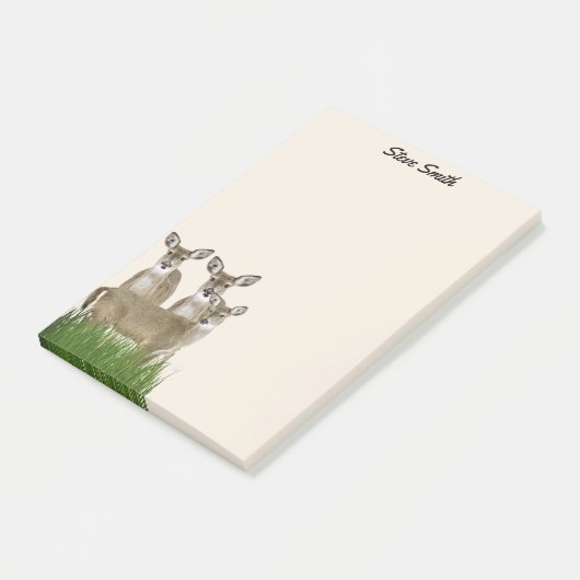 Personaliseren met zijn naam Whitetail Deer Post-it® Notes (Schuin)