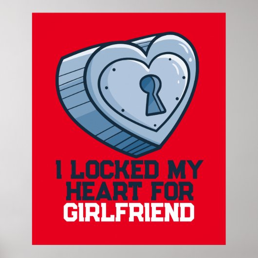 Personaliseren "! mijn hart vergrendeld" poster (Voorkant)