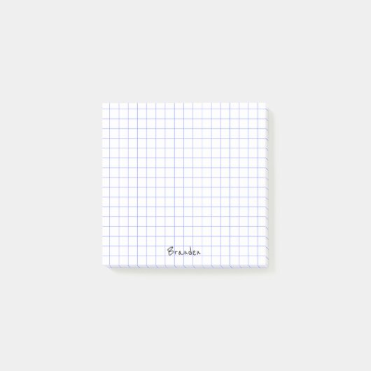Personaliseren: minimalistisch voorbeeldmonogram p post-it® notes (Voorkant)