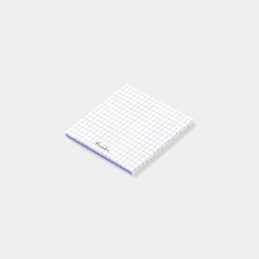 Personaliseren: minimalistisch voorbeeldmonogram p post-it® notes (Schuin)
