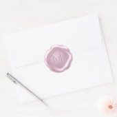 *~* PERSONALISEREN Monogram ROOS Gold Wax Seal Ronde Sticker (Envelop)