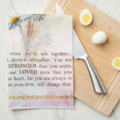 Personaliseren naar mijn kleindochtervlinderbloemf theedoek (Quarter Fold)