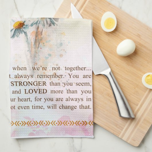 Personaliseren naar mijn kleindochtervlinderbloemf theedoek (Quarter Fold)