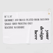 Personaliseren of aanpassen golfhanddoek (Horizontaal)