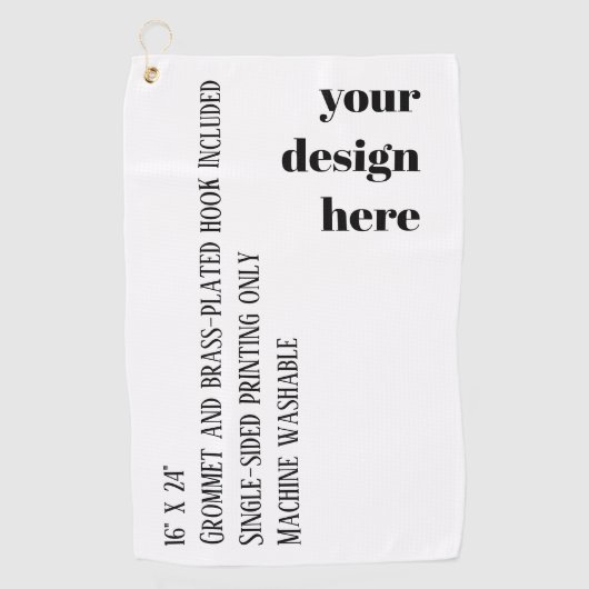 Personaliseren of aanpassen golfhanddoek (Voorkant)