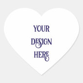 Personaliseren of Aanpassen Hart Sticker (Voorkant)