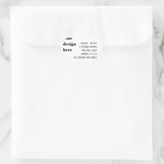 Personaliseren of aanpassen hart sticker (Tas)