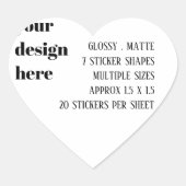 Personaliseren of aanpassen hart sticker (Voorkant)