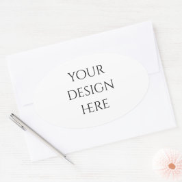 Personaliseren of aanpassen ovale sticker