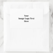 Personaliseren of aanpassen rechthoekige sticker (Tas)