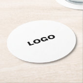 Personaliseren of aanpassen ronde kartonnen onderzetter (Gebogen)